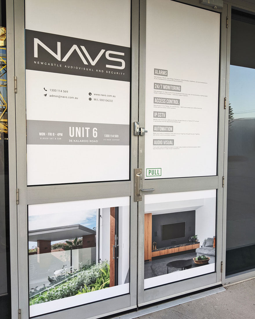 Removable window entrance sign