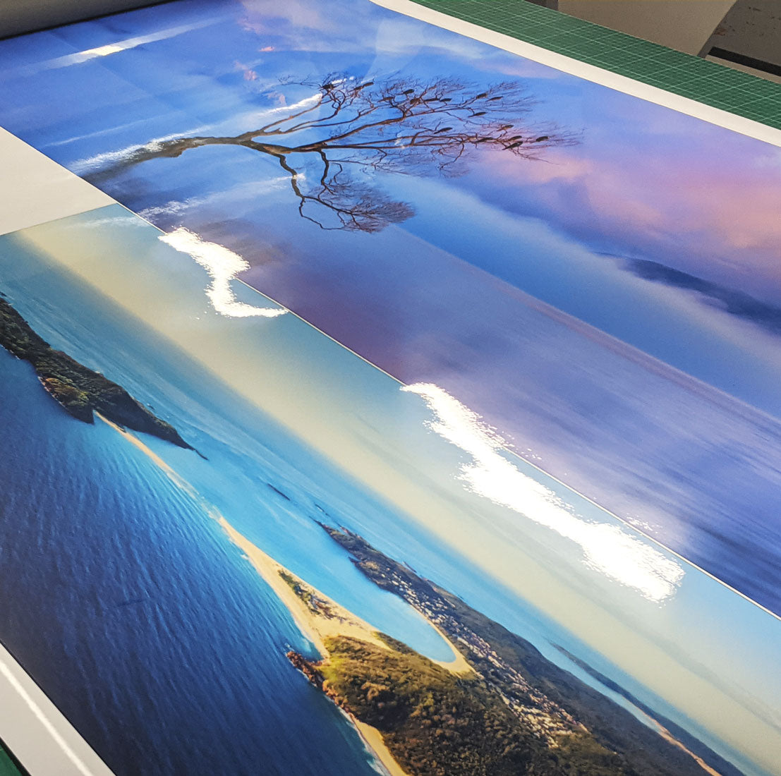 Metallic gloss prints for face mounting to Perspex 'glass'