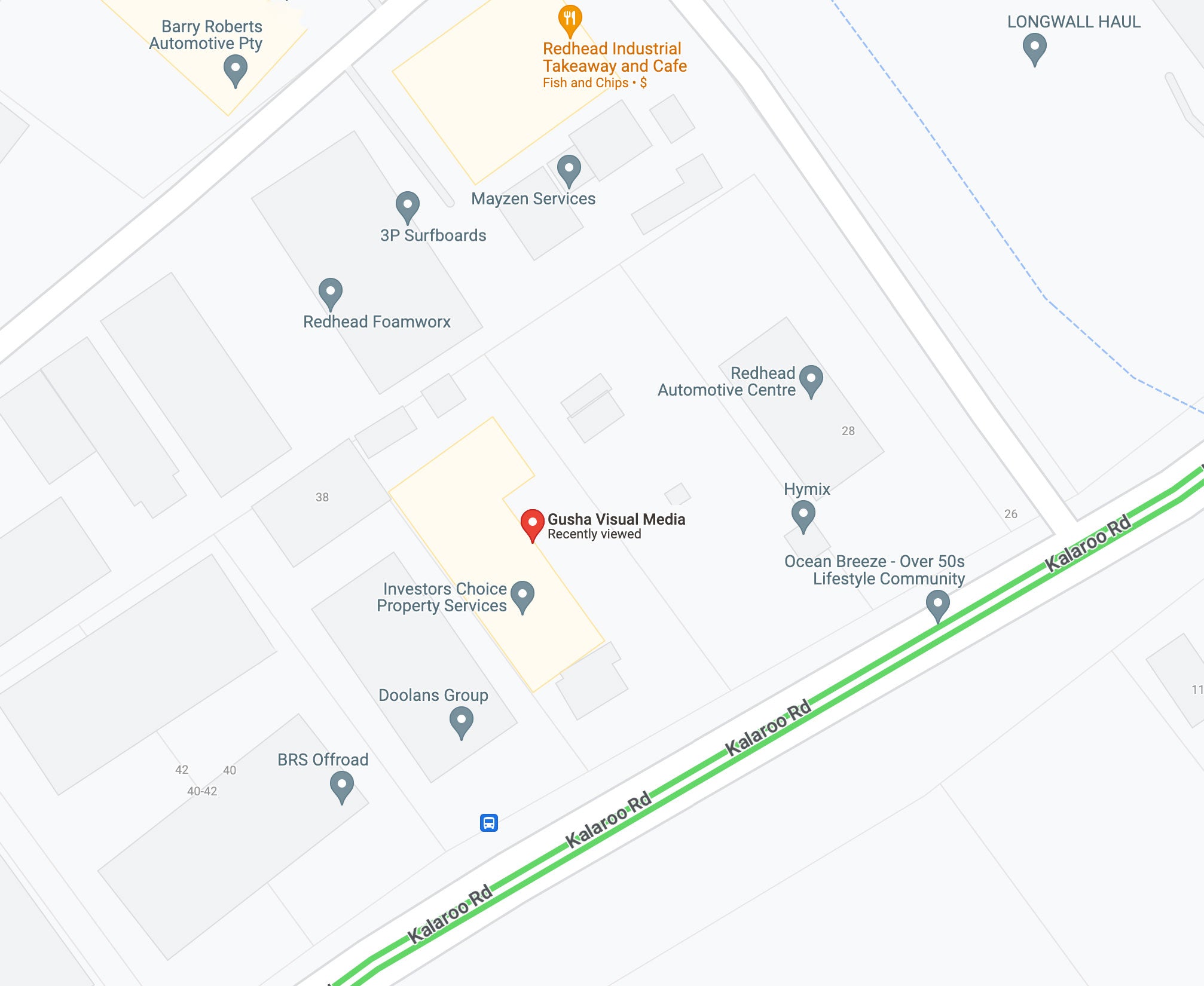 Google map view of Gusha Visual Media location
